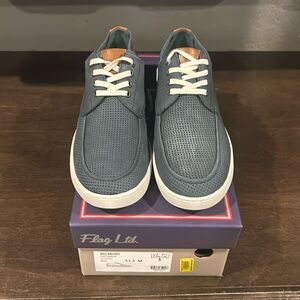 Flag LTD - Men’s Belmont Perf Oxford - Blue - Size 11.5